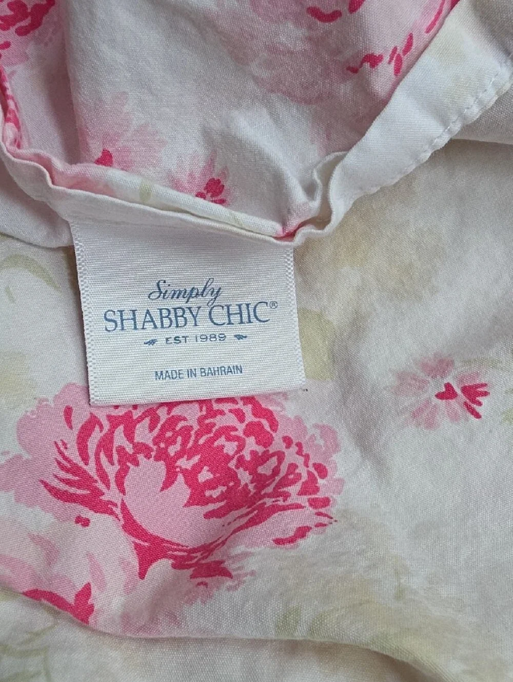 > RACHEL ASHWELL SHABBY CHIC PEONY ROSES RUFFLED COMFORTER SET